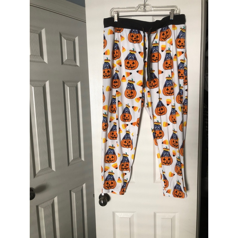 Disney Eeyore Pumpkin Halloween‎ Pajama Pants Sleepwear Women's Size XL